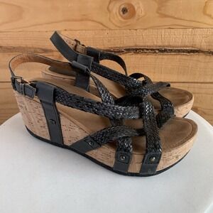 Bussola Strappy Platform Wedge Sandals 39 Braided Leather Platform‎ Whimsigoth